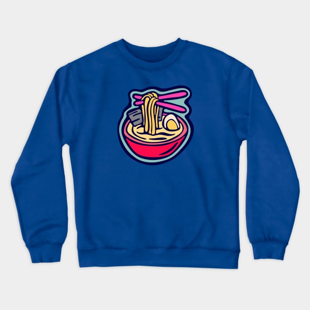 Ramen Noodles Bowl illustration Crewneck Sweatshirt by Cofefe Studio